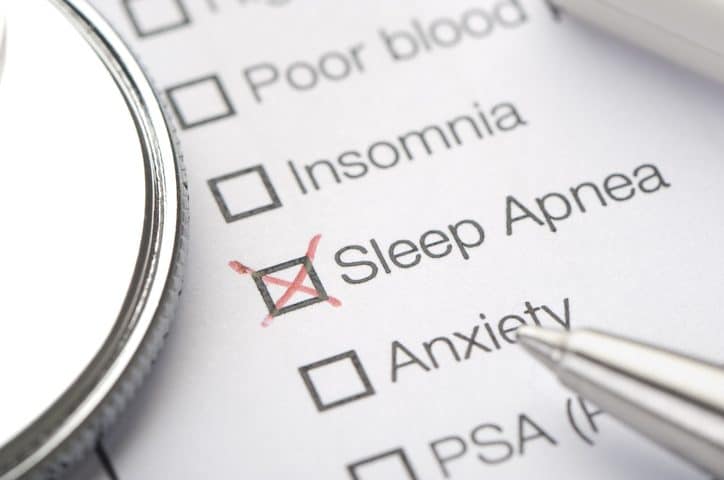 sleep apnea sign